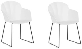 Conjunto de 2 cadeiras de jantar brancas SYLVA Beliani
