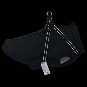 casaco para cães com arnês impermeável reflexivo preto 4XL