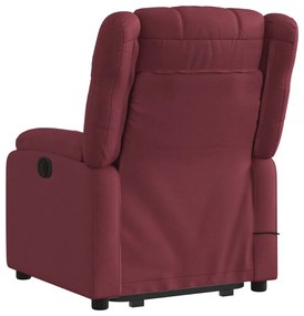 Poltrona de massagens reclin. elevatória tecido vermelho tinto