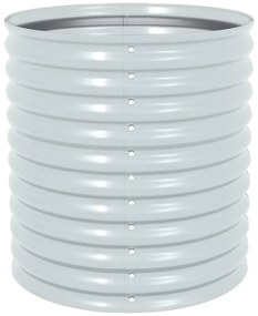 Canteiro/vaso elevado aço galvanizado 80x80x81 cm prateado