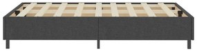 Cama boxspring 120x200 cm tecido cinzento-escuro