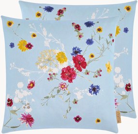 Capa de almofada reversível em jacquard Fleurs Volantes