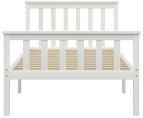 Estrutura de cama em pinho maciço 90x200 cm branco