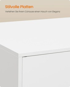 Móvel para caixa de areia para gatos com divisória removível 80 x 50 x 45 cm (CAIXA PLASTICA NÃO INCLUIDA), branca