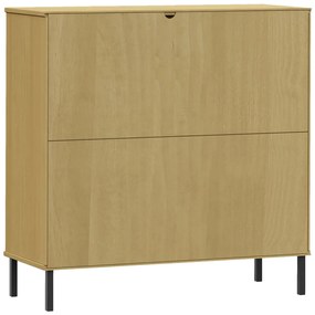 Estante c/ pernas metal 90x35x90,5 cm madeira OSLO castanho