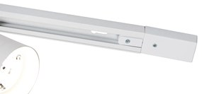 Sistema de iluminação de trilho moderno com 5 focos brancos monofásicos GU10 70mm - Iconic Jeana Luxe