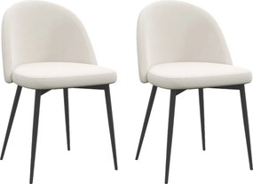 HOMCOM Conjunto de 2 Cadeiras Sala de Jantar Cadeira de Cozinha Escandinava Cadeira de Veludo Acolchoada com Pernas Afiladas de Metal | Aosom Portugal