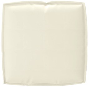 Conjunto de Almofadas de Palete 2 Peças Creme Tecido Oxford