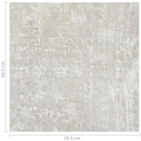 Tábuas de soalho autoadesivas 55 pcs 5,11 m² PVC cinzento-claro