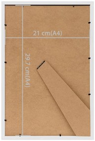 Molduras para mesa 3 pcs 21x29,7 cm MDF branco
