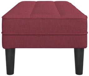 Banco vidaXL Vermelho Vinho 113x57x39 cm Tecido