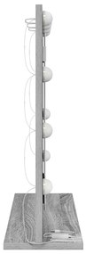 Espelho de vanidade com luzes LED Cinza Sonoma 60x55x18 cm