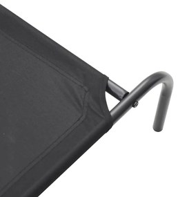 Cama para cães elevada 90x50x20cm tecido oxford e aço preto