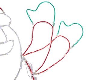 Candeeiro de pé de Natal Pai Natal 117cm incl. LED com temporizador IP44 - Pax