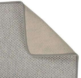 Tapete/passadeira 80x300 cm aspeto sisal cinzento-acastanhado