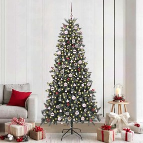 vidaXL Árvore de Natal Artificial Verde 240 cm PVC, Plástico e Aço
