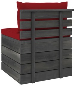 2 pcs conjunto lounge de paletes com almofadões pinho maciço