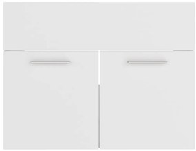 Armário de lavatório 60x38,5x46 cm derivados de madeira branco