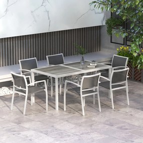 Conjunto de Refeição para Jardim – Catania – Castanho e Cinzento – Vim