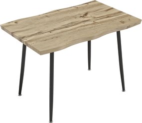 HOMCOM Mesa de jantar para 4 pessoas, 110 cm Mesa retangular nórdica de cozinha com pernas de aço para sala e sala de jantar, Carvalho | Aosom Portugal