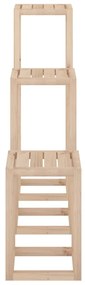 3 pcs conjunto de suporte plantas pinho maciço