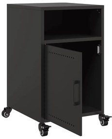 Mesas de cabeceira 2 pcs 36x39x59 cm aço preto