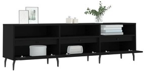 Móvel de TV 150x30x44,5 cm derivados de madeira preto