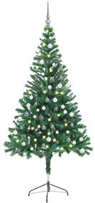 vidaXL Árvore de Natal artificial pré-iluminada + bolas 380 ramos