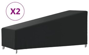 vidaXL Capas para espreguiçadeira 2 pcs 195x76x40/80 cm oxford 420D