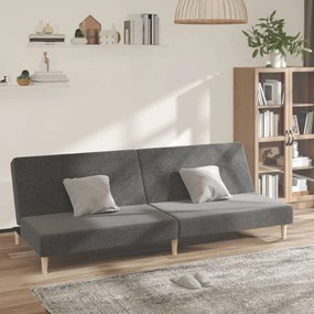 vidaXL Sofá-cama de 2 lugares tecido cinzento-claro