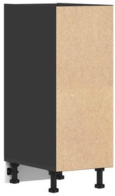 Armário inferior “Riga” 30x44,5x81,5 cm contraplacado preto