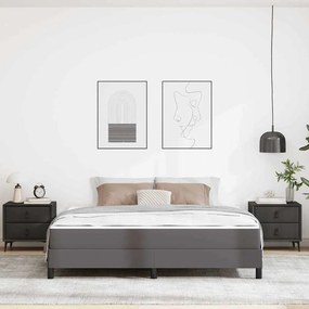 Cama Outros Cinzeto 180 x 200 cm Couro sintético