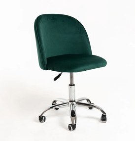 Cadeira Vint Veludo Office - Verde