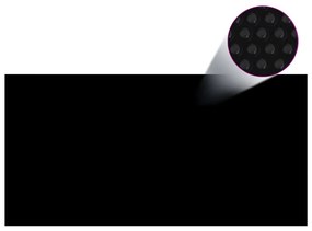 Película p/ piscina PE solar flutuante 975x488 cm preto e azul