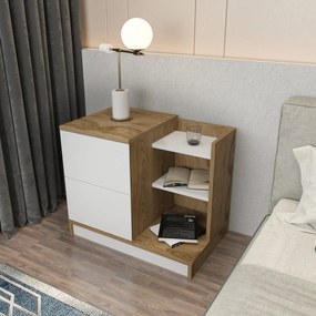 Mesa de Cabeceira Rena – Branco – 72 cm x 45 cm x 60 cm