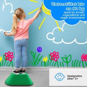 Pedras de equilíbrio para crianças, pedras empilháveis antiderrapantes, pedras de rio para interior e exterior, brinquedo sensorial para maiores de 3