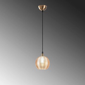 Candeeiro Suspenso Muzo – Amarelo – 15 x 15 cm