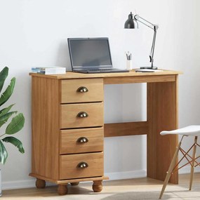 vidaXL Mesa 'ASKIM'com Gavetas 95x40x75 cm Madeira Maciça de Pinus