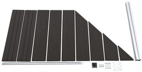 Painel de vedação WPC 95x(105-180) cm preto