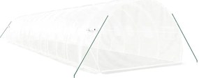 Estufa com estrutura de aço 42 m² 14x3x2 m branco