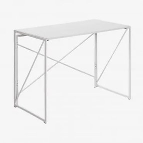 Escrivaninha Dobrável Em Mdf E Metal Andra Colors Branco - Sklum