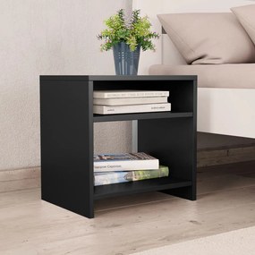 vidaXL Mesa de cabeceira 40x30x40 cm derivados de madeira preto