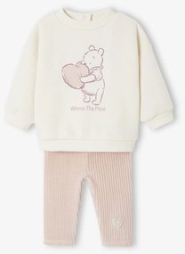Conjunto para bebé, Disney® Winnie The Pooh, sweat em moletão + leggings em veludo baunilha