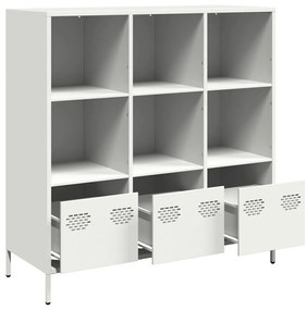Aparador alto 101,5x39x103,5 cm aço branco