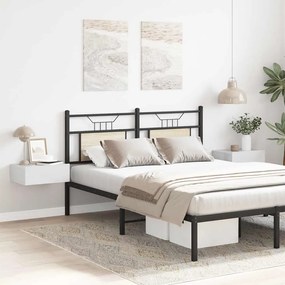 Mesas de cabeceira suspensas 2 pcs 40x30x15 cm branco brilhante