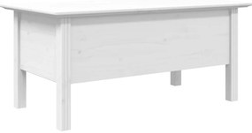 Mesa de centro BODO 100x55x46 cm madeira de pinho maciça branco