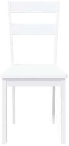 Cadeiras de jantar 2 pcs madeira de seringueira maciça branco