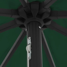Guarda-Sol com Luzes LED 395 cm x 245 cm Verde