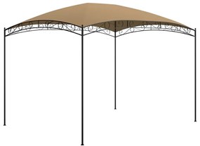 vidaXL Gazebo 3x4x2,65 m 180 g/m² cinzento-acastanhado
