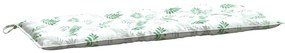 Almofadões banco jardim 2 pcs 120x50x7 cm tecido padrão folhas